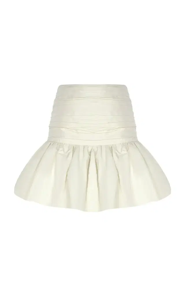 The New Arrivals Ilkyaz Ozel Lina Ruched Silk-Taffeta Bubble Mini Skirt
