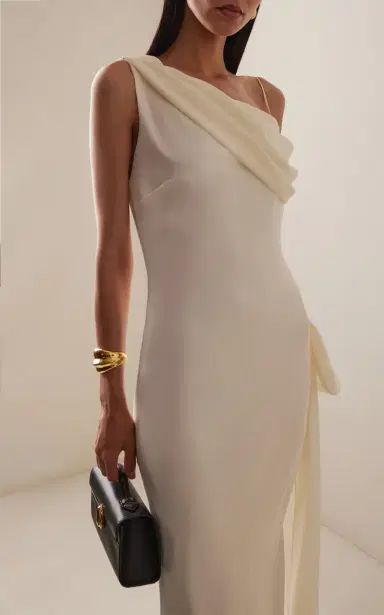 Arcina Ori Helena Chiffon-Detailed Satin Gown | Thumbnail 3