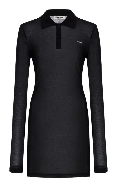 Miu Miu Cotton Mini Dress | Thumbnail 1 Miu Miu Cotton Mini Dress | Thumbnail 1