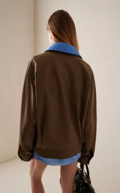Miu Miu Collared Wool-Gabardine Jacket | Thumbnail 4 Miu Miu Collared Wool-Gabardine Jacket | Thumbnail 4