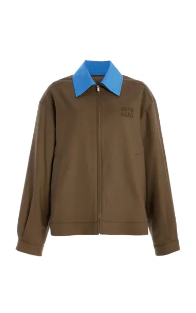 Miu Miu Collared Wool-Gabardine Jacket | Thumbnail 6 Miu Miu Collared Wool-Gabardine Jacket | Thumbnail 6