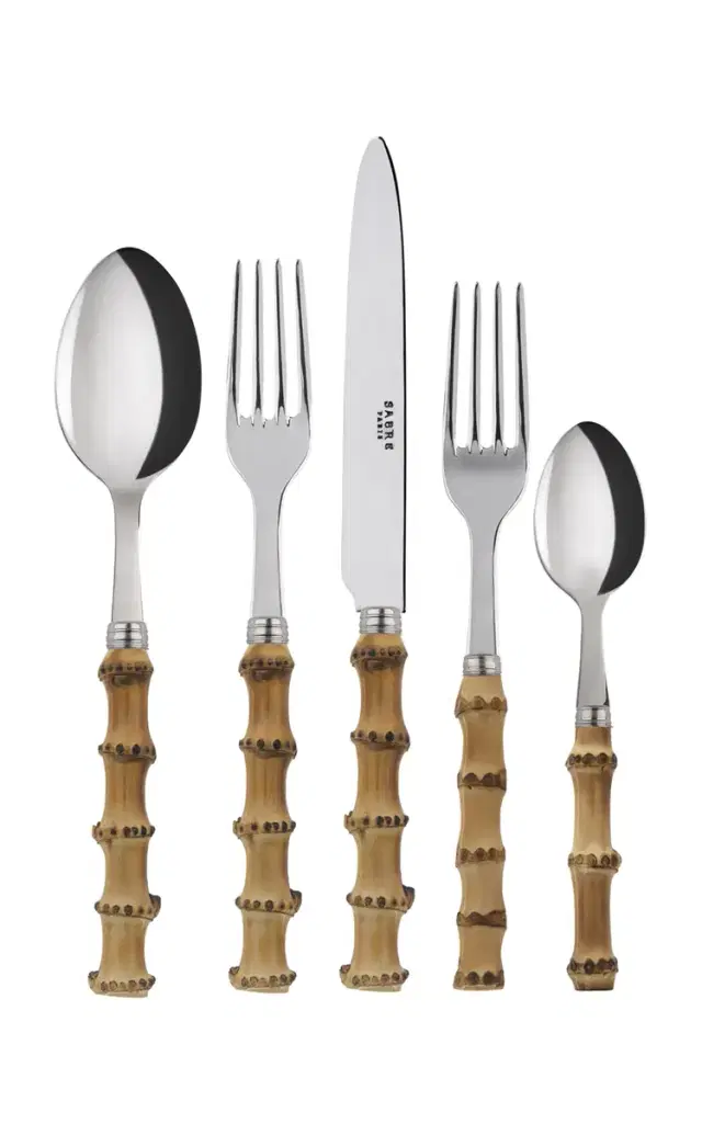 Sabre Panda Bamboo Five-Piece Silverware Set