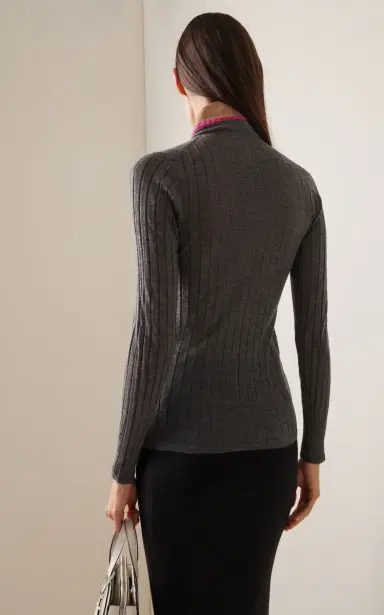Prada Collared Knit Silk Cashmere Cardigan | Thumbnail 8