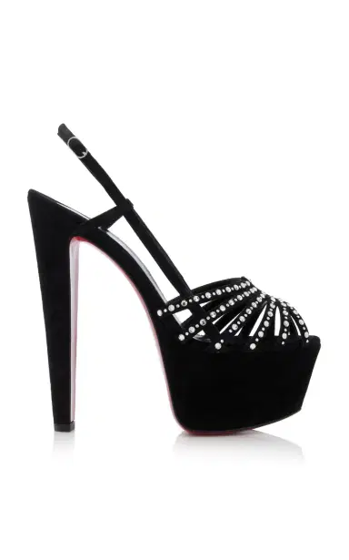 Christian Louboutin Alta 160mm Veau Velours Platform Sandals | Thumbnail 1