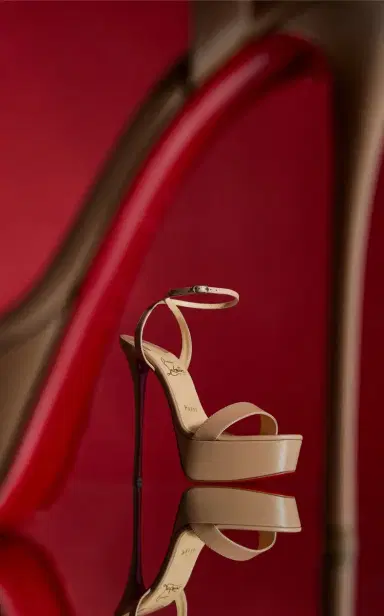 Christian Louboutin Loubi Queen Alta 150mm Leather Platform Sandals | Thumbnail 2