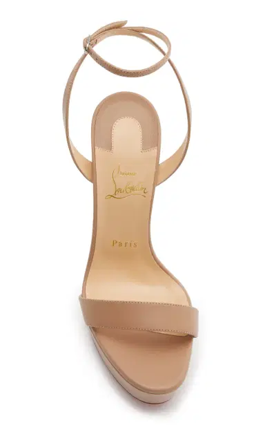 Christian Louboutin Loubi Queen Alta 150mm Leather Platform Sandals | Thumbnail 4