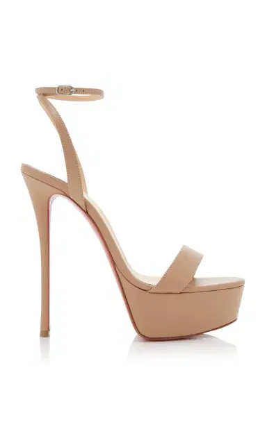 Christian Louboutin Loubi Queen Alta 150mm Leather Platform Sandals | Thumbnail 1