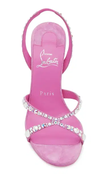 Christian Louboutin Emilie 100mm Embellished Suede Sandals | Thumbnail 6