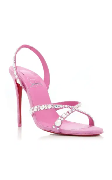 Christian Louboutin Emilie 100mm Embellished Suede Sandals | Thumbnail 8
