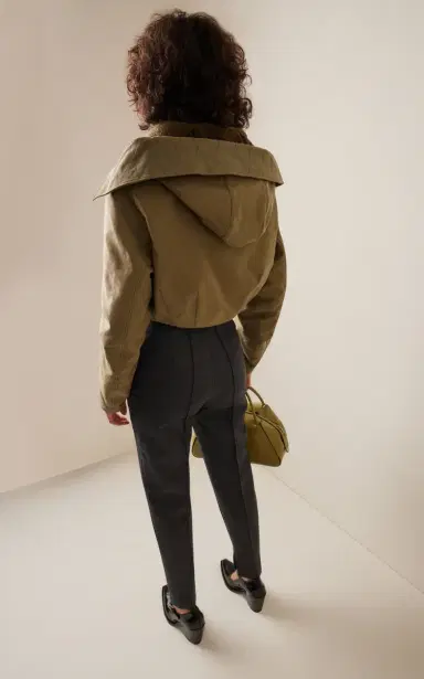 Prada Fleece-Lined Cotton Cropped Jacket | Thumbnail 4