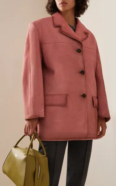 Prada Waxed Suede Coat | Thumbnail 2 Prada Waxed Suede Coat | Thumbnail 2