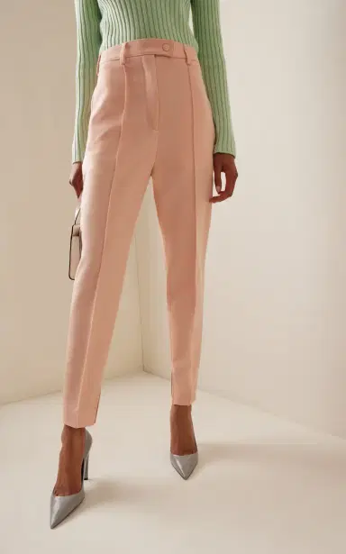 Prada High-Rise Stretch-Natté Wool Slim Pants | Thumbnail 3 Prada High-Rise Stretch-Natté Wool Slim Pants | Thumbnail 3