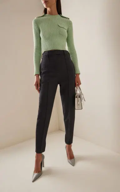 Prada Cropped Knit Cashmere Sweater | Thumbnail 3 Prada Cropped Knit Cashmere Sweater | Thumbnail 3