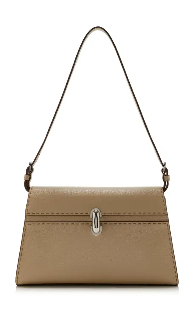 Symmetry Leather Shoulder Bag - Ivory - OS