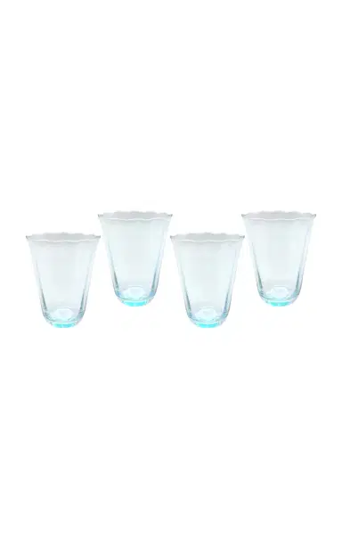 Duggan Society Aqua Glass Water (Set Of 4) - Multi | Thumbnail 1