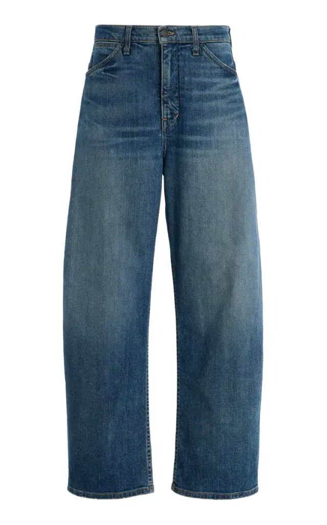 Tribeca Stretch Mid-Rise Barrel-Leg Jeans