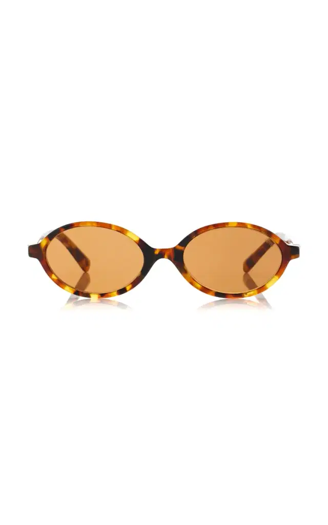 Miu Miu Regard Oval-Frame Acetate Sunglasses