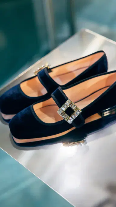 Roger Vivier Tres Vivier Velvet Flats | Thumbnail 2