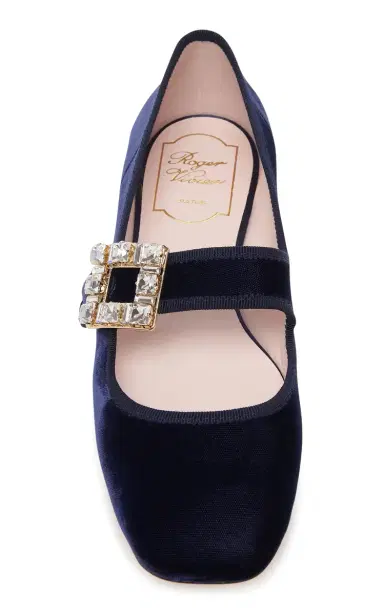 Roger Vivier Tres Vivier Velvet Flats | Thumbnail 4