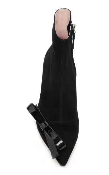 Roger Vivier Virgule Bow-Embellished Suede Ankle Boots | Thumbnail 3 Roger Vivier Virgule Bow-Embellished Suede Ankle Boots | Thumbnail 3