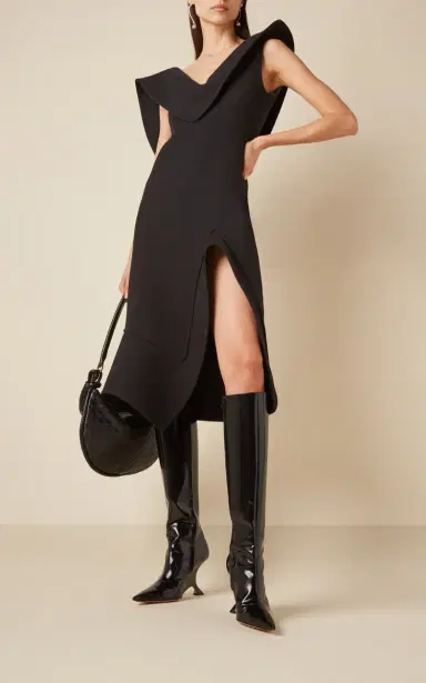Bottega Veneta Draped Knit Midi Dress | Thumbnail 3 Bottega Veneta Draped Knit Midi Dress | Thumbnail 3
