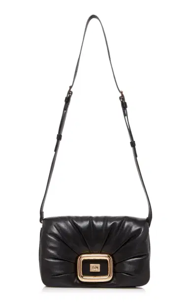 Roger Vivier Viv' Choc Me Gold-Tone Leather Bag | Thumbnail 6