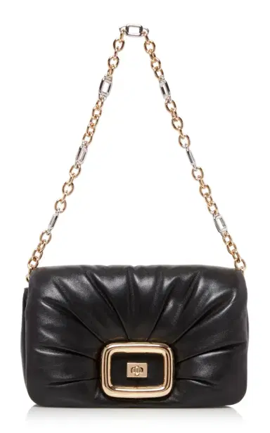 Roger Vivier Viv' Choc Me Gold-Tone Leather Bag | Thumbnail 8