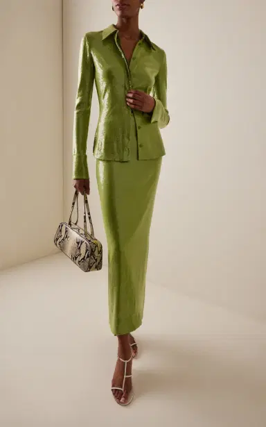 Oscar de la Renta Sequined Jersey Shirt | Thumbnail 3 Oscar de la Renta Sequined Jersey Shirt | Thumbnail 3