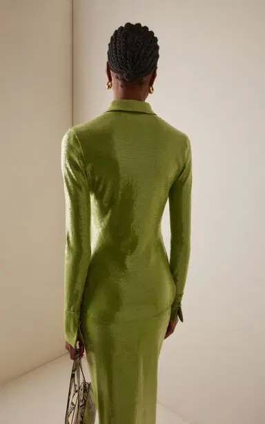 Oscar de la Renta Sequined Jersey Shirt | Thumbnail 4 Oscar de la Renta Sequined Jersey Shirt | Thumbnail 4