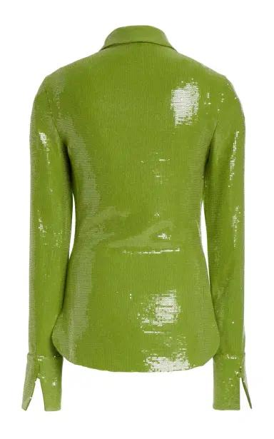 Oscar de la Renta Sequined Jersey Shirt | Thumbnail 5 Oscar de la Renta Sequined Jersey Shirt | Thumbnail 5