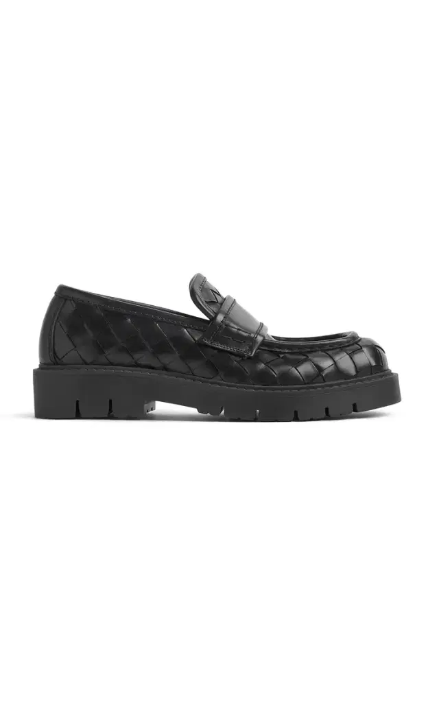 Bottega Veneta Haddock Intrecciato Leather Loafers