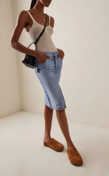 Bottega Veneta Reggie Intrecciato Suede Clogs | Thumbnail 2 Bottega Veneta Reggie Intrecciato Suede Clogs | Thumbnail 2