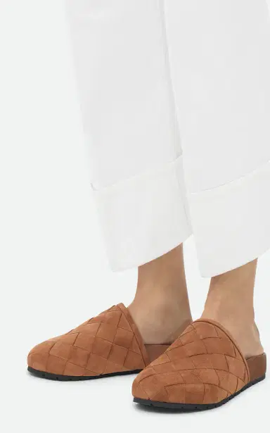 Bottega Veneta Reggie Intrecciato Suede Clogs | Thumbnail 3 Bottega Veneta Reggie Intrecciato Suede Clogs | Thumbnail 3
