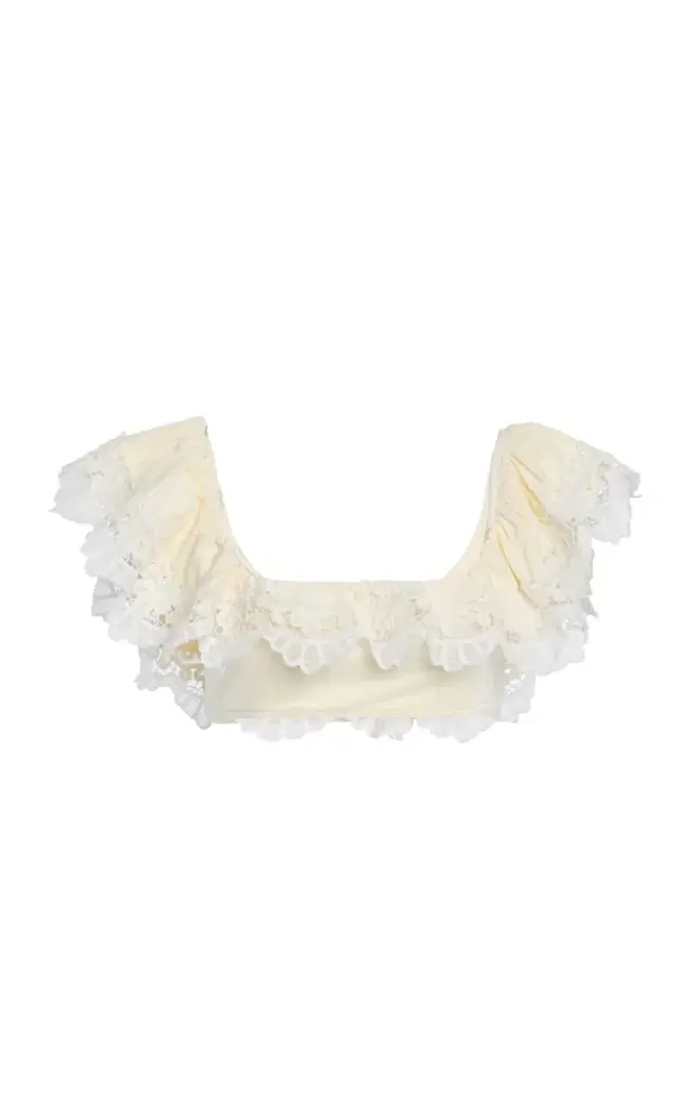 Iyla Ruffled Lace-Trimmed Bikini Top