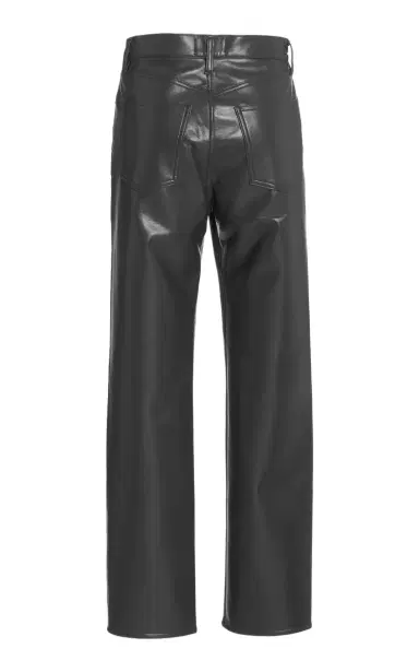 Agolde 90's High-Rise Recycled Leather Straight-Leg Pants - Black | Thumbnail 7 Agolde 90's High-Rise Recycled Leather Straight-Leg Pants - Black | Thumbnail 7