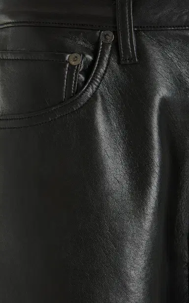 Agolde 90's High-Rise Recycled Leather Straight-Leg Pants - Black | Thumbnail 8 Agolde 90's High-Rise Recycled Leather Straight-Leg Pants - Black | Thumbnail 8
