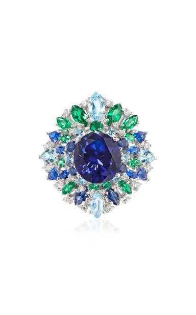 Anabela Chan 18K Gold And Rhodium Vermeil Sapphire Mirage Ring | Thumbnail 1