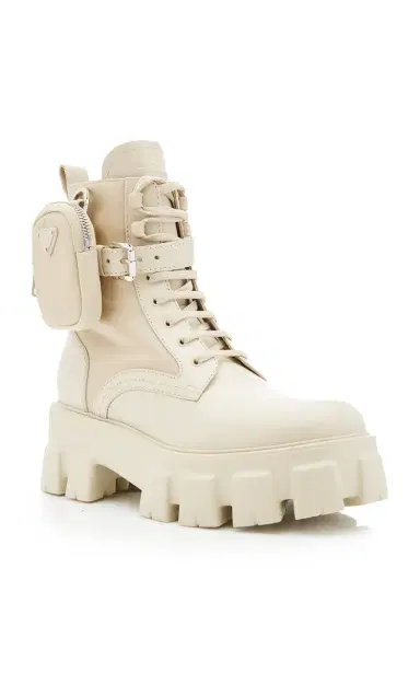 Prada Monolith Leather and Nylon Combat Boots | Thumbnail 5 Prada Monolith Leather and Nylon Combat Boots | Thumbnail 5