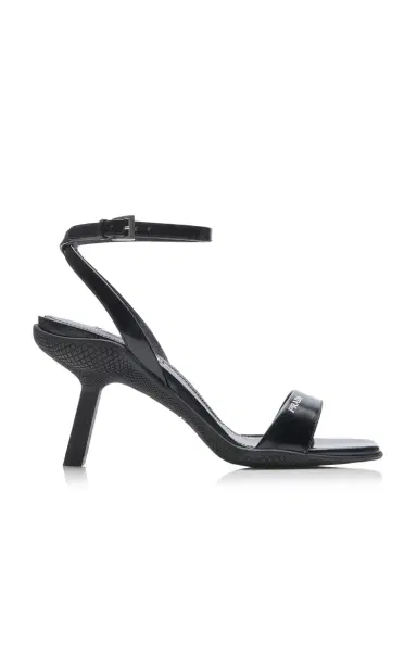 Prada Logo-Print Leather Sandals | Thumbnail 1 Prada Logo-Print Leather Sandals | Thumbnail 1