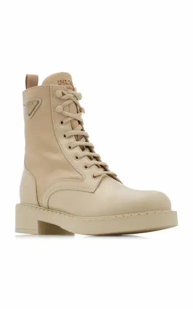 Prada Re-Nylon and Leather Lace-Up Boots | Thumbnail 5 Prada Re-Nylon and Leather Lace-Up Boots | Thumbnail 5