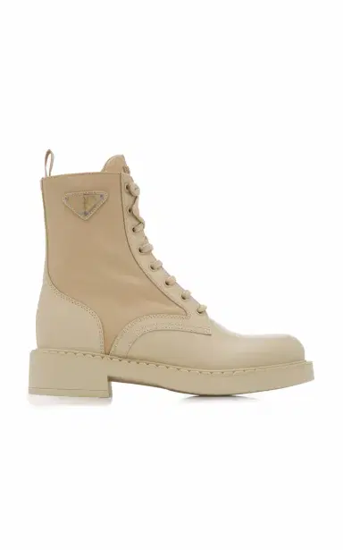Prada Re-Nylon and Leather Lace-Up Boots | Thumbnail 6 Prada Re-Nylon and Leather Lace-Up Boots | Thumbnail 6