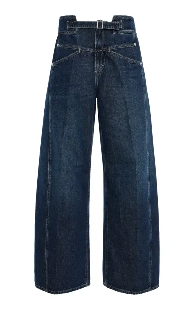 Floui-X Rigid Mid-Rise Barrel-Leg Jeans