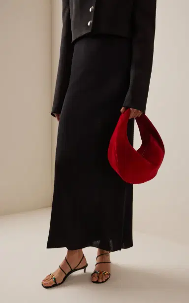 Khaite Olivia Medium Suede Hobo Bag | Thumbnail 2 Khaite Olivia Medium Suede Hobo Bag | Thumbnail 2