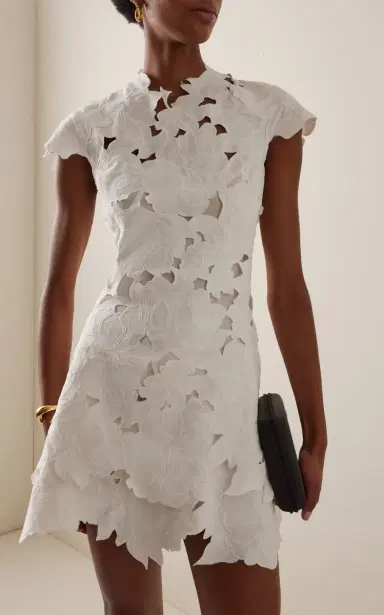 SIMKHAI Holloway Embroidered Mini Dress | Thumbnail 3