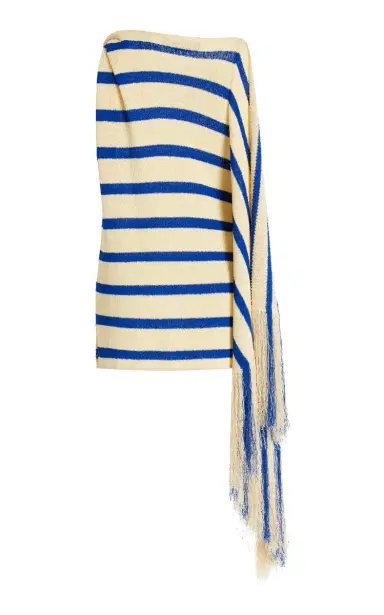 Proenza Schouler Yves Stripe Fringed Cotton Knit Top | Thumbnail 5