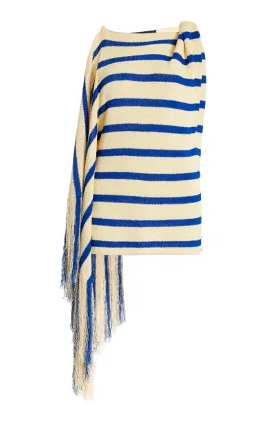 Proenza Schouler Yves Stripe Fringed Cotton Knit Top | Thumbnail 7