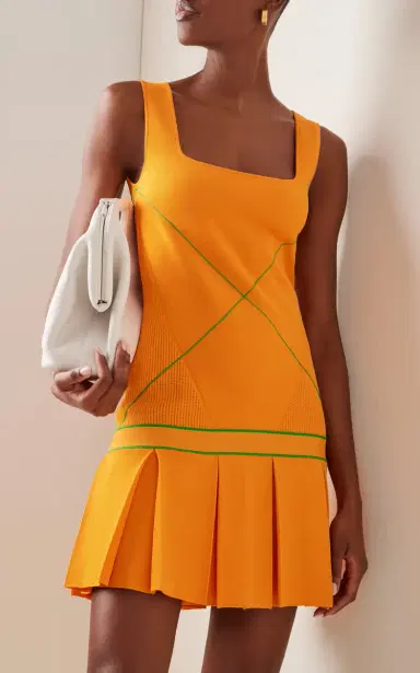 Bottega Veneta Pleated Knit Mini Dress | Thumbnail 3