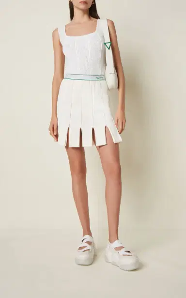 Bottega Veneta Logo-Detailed Lightweight Mini Skirt | Thumbnail 2