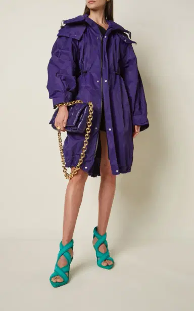 Bottega Veneta Resinated Metal Twill Parka | Thumbnail 4 Bottega Veneta Resinated Metal Twill Parka | Thumbnail 4