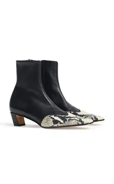 Khaite Dallas Leather Ankle Boots | Thumbnail 3 Khaite Dallas Leather Ankle Boots | Thumbnail 3